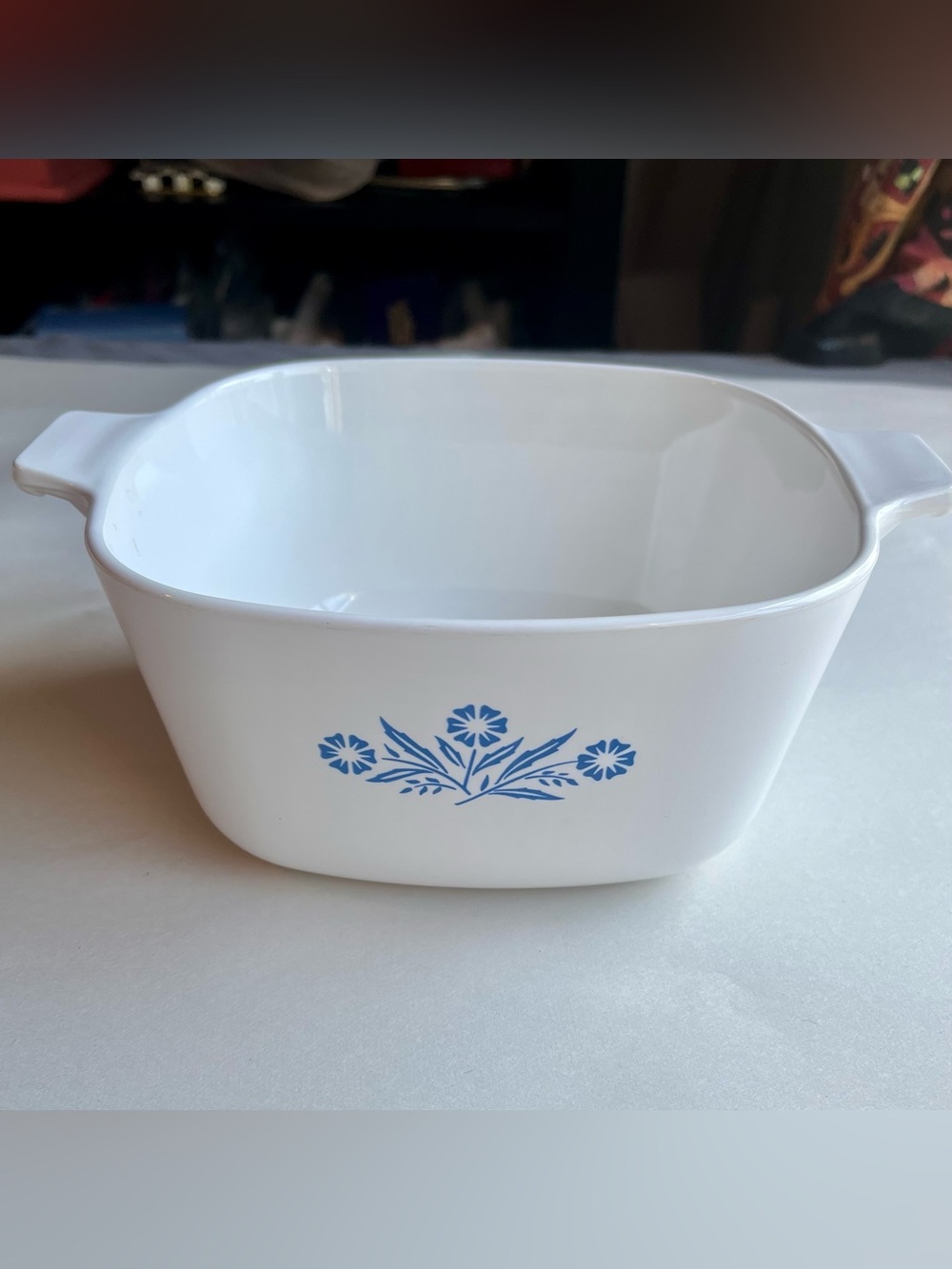 Vintage Corning Ware 1.75 QT Casserole Dish Blue Cornflower Pattern